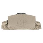 CP Company  Embroidered Logo Plain Paper Touch Belt Bag - Vintage Khaki - Image 10