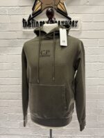 CP Company 061B Brushed & Emerized Diagonal Fleece Hoodie in Green / 674 - Image 4