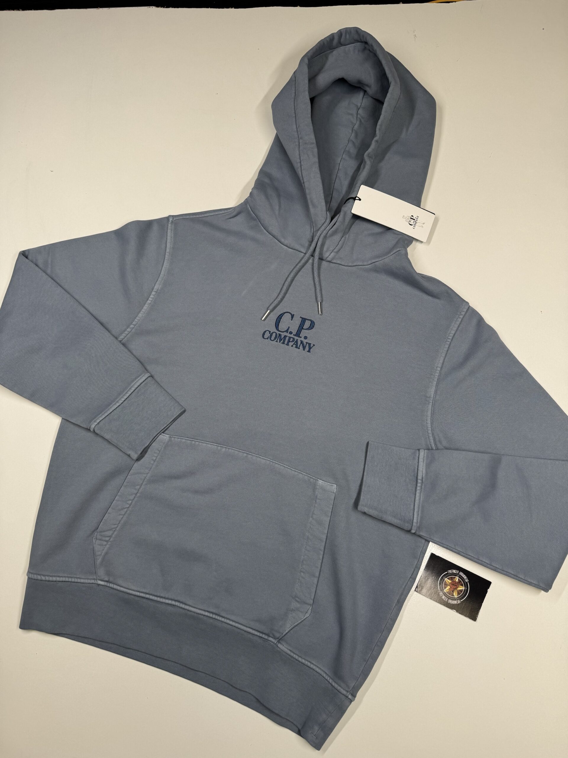 img_0686-3 CP Company 061B Brushed & Emerized Diagonal Fleece Hoodie in Blue / 851 - Small. / P2P 22” - Image 1