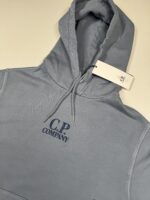 CP Company 061B Brushed & Emerized Diagonal Fleece Hoodie in Blue / 851   -  Small.      / P2P 22” - Image 2
