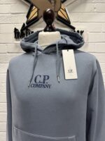 CP Company 061B Brushed & Emerized Diagonal Fleece Hoodie in Blue / 851   -  Small.      / P2P 22” - Image 4