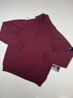 CP COMPANY 193A WOOL 1/4 ZIP LENS KNIT PULLOVER IN POTENT PUTPLE 790
