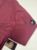 CP COMPANY 193A WOOL 1/4 ZIP LENS KNIT PULLOVER IN POTENT PUTPLE 790 - Image 3