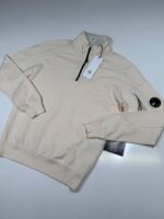 CP company 035A Light Fleece 1/4 zip Sweatshirt in Pistachio    -   XS / P2P 20”. - Image 6