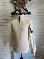 CP company 035A Light Fleece 1/4 zip Sweatshirt in Pistachio    -   XS / P2P 20”. - Image 5