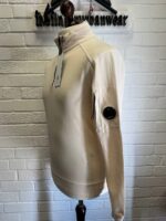 CP company 035A Light Fleece 1/4 zip Sweatshirt in Pistachio    -   XS / P2P 20”. - Image 2