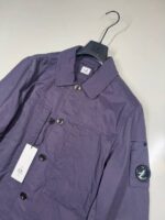 C.P. Company 157A Diagonal Flatt Nylon Overshirt in Blueprint. - Image 4