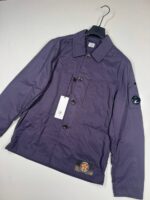 C.P. Company 157A Diagonal Flatt Nylon Overshirt in Blueprint.