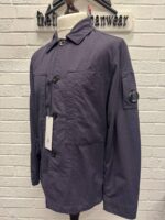 C.P. Company 157A Diagonal Flatt Nylon Overshirt in Blueprint. - Image 2