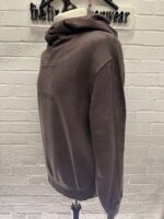 CP Company 274A Brushed & Emerized Diagonal Fleece hooded Sweatshirt in Boulevard - Image 9