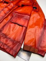 CP COMPANY 129A BI-FILM PARKA LENS JACKET IN PUMPKIN ORANGE - Image 8