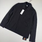 C.P. COMPANY 090A Chrome-R Zipped Overshirt in BLACK
