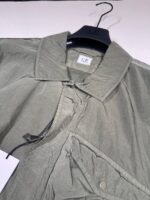 C.P. COMPANY 090A Chrome-R Zipped Overshirt in GREEN / 674 - Image 3