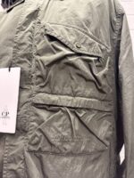 C.P. COMPANY 090A Chrome-R Zipped Overshirt in GREEN / 674 - Image 7