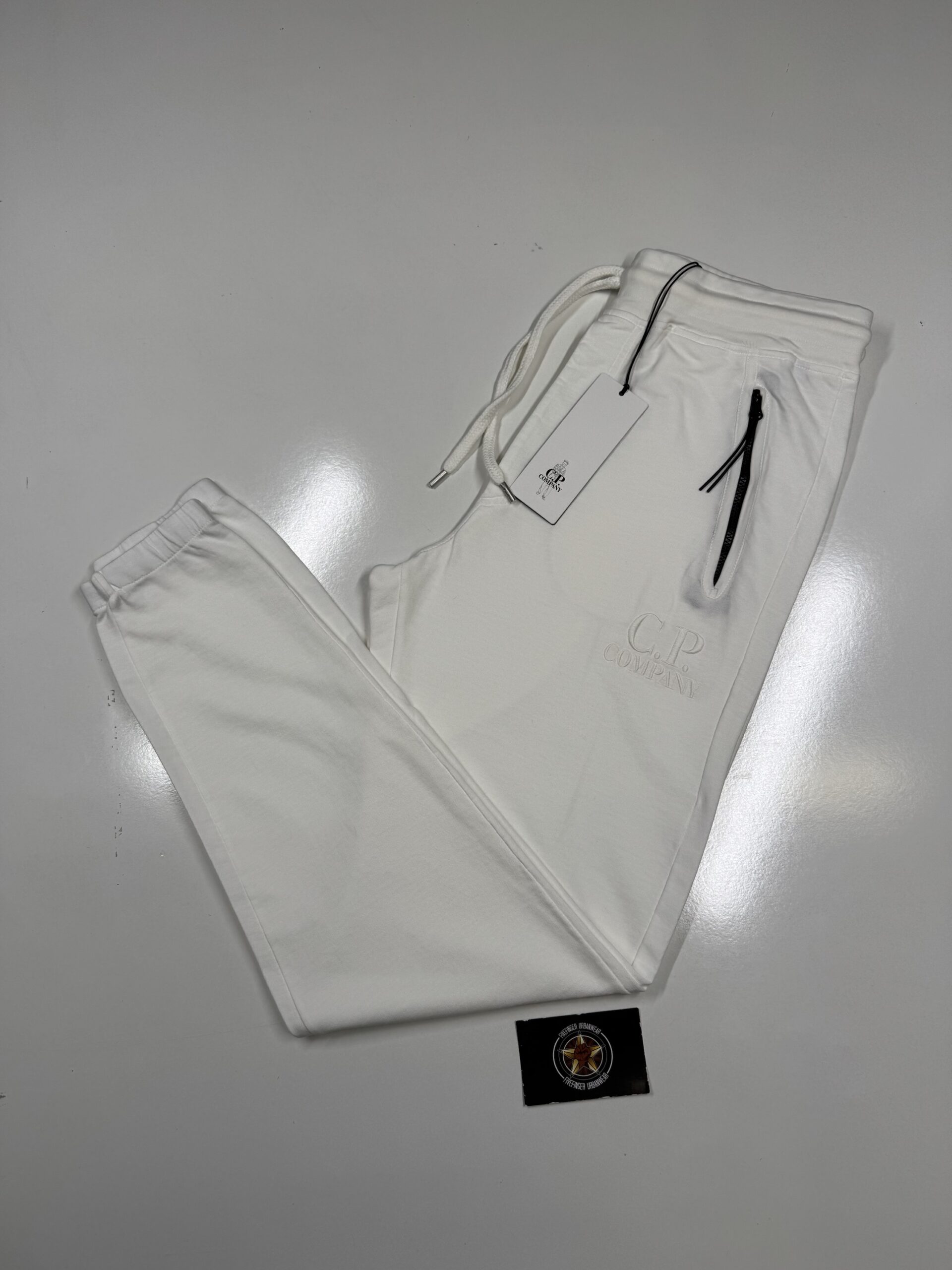 img_2140 CP COMPANY 072A JOGGING PANT IN LIGHT FLEECE - WHITE / 103 - Image 1