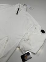 CP Company 027A Diagonal Raised Fleece 1/4 zip Sweatshirt -White / 103 - Image 4