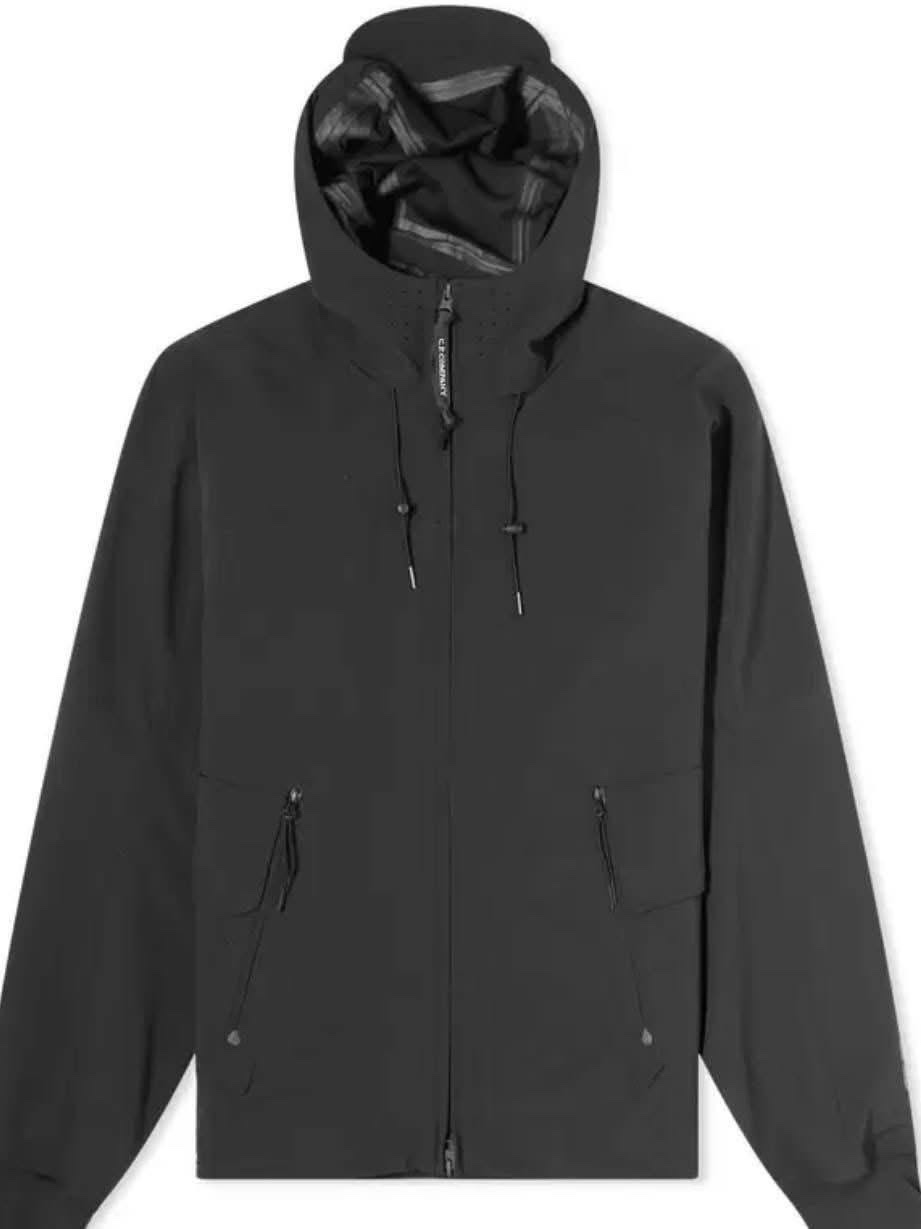img_2286-2 CP COMPANY 004A METROPOLIS SERIES METROSHELL HOODED JACKET IN BLACK. - Image 1