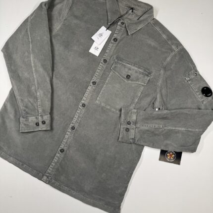 CP Company 160A long sleeve winter corduroy shirt in Grey  -  XXXL / 26” P2P