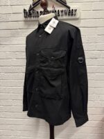 CP COMPANY 126A ORGANIC GABARDINE BUTTONED UTILITY OVERSHIRT IN NAVY / 888  -   Small / P2P 21” - Image 2
