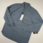 CP Company 296A Long sleeve Emerized Popeline Shirt in blue / 871 -   Large / 22” p2p