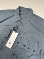 CP Company 296A Long sleeve Emerized Popeline Shirt in blue / 871 -   Large / 22” p2p - Image 2