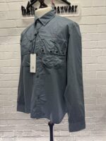 CP Company 296A Long sleeve Emerized Popeline Shirt in blue / 871 -   Large / 22” p2p - Image 6