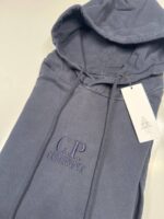 CP Company 061B Brushed & Emerized Diagonal Fleece Hoodie in Navy / 888 - Image 2