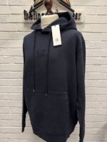 CP Company 061B Brushed & Emerized Diagonal Fleece Hoodie in Navy / 888 - Image 6