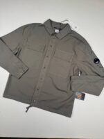 CP COMPANY 237A Long Sleeve Overshirt Cotton Rip- stop in vintage khaki    Large. / p2p 23”