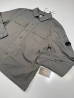 CP COMPANY 237A Long Sleeve Overshirt Cotton Rip- stop in vintage khaki    Large. / p2p 23” - Image 3