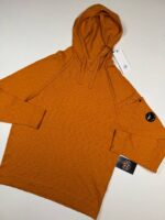 CP company 181A cotton crepe Hooded pull over knit - Orange / 436 Large / p2p 22”