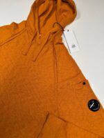 CP company 181A cotton crepe Hooded pull over knit - Orange / 436 Large / p2p 22” - Image 2