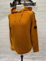 CP company 181A cotton crepe Hooded pull over knit - Orange / 436 Large / p2p 22” - Image 3
