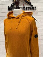 CP company 181A cotton crepe Hooded pull over knit - Orange / 436 Large / p2p 22” - Image 4