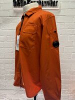 CP COMPANY 158A Gabardine overshirt in orange flame - Image 6