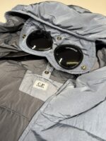 CP COMPANY 079A Chrome R Down Goggle Jacket in Flint stone blue  -    Large / 24” p2p - Image 5