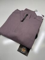 CP Company 027A Diagonal Raised Fleece 1/4 zip Sweatshirt -Purple Dove - Image 2