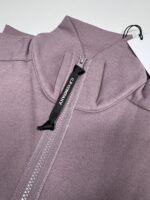 CP Company 027A Diagonal Raised Fleece 1/4 zip Sweatshirt -Purple Dove - Image 4