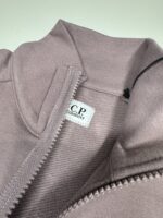 CP Company 027A Diagonal Raised Fleece 1/4 zip Sweatshirt -Purple Dove - Image 5