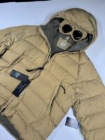 CP COMPANY 027A  eco Chrome R Down Goggle Jacket in Mojade Desert - Image 3