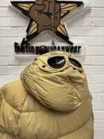 CP COMPANY 027A  eco Chrome R Down Goggle Jacket in Mojade Desert - Image 7