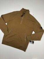 CP Company 027A Diagonal Raised Fleece 1/4 zip Sweatshirt - Toffee  - Large  / P2P 22” p2p