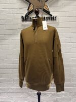 CP Company 027A Diagonal Raised Fleece 1/4 zip Sweatshirt - Toffee  - Large  / P2P 22” p2p - Image 4