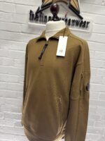 CP Company 027A Diagonal Raised Fleece 1/4 zip Sweatshirt - Toffee  - Large  / P2P 22” p2p - Image 7