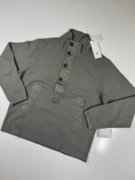 CP Company 288A  Brushed Diagonal Fleece Sweatshirt in Green