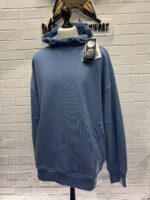 CP Company 080A Diagonal Raised Fleece goggle Hood Sweatshirt in light blue  -  XXXL / 26.5” P2P - Image 4