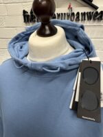 CP Company 080A Diagonal Raised Fleece goggle Hood Sweatshirt in light blue  -  XXXL / 26.5” P2P - Image 5