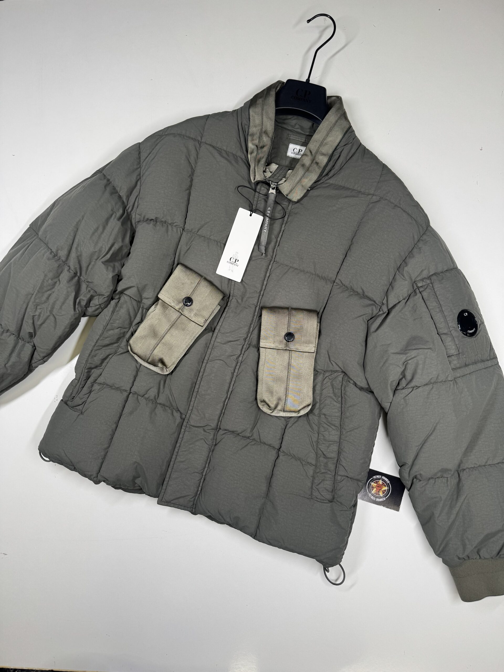 img_9638 CP Company 204A Flatt Nylon down jacket in Green - Image 1