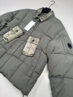 CP Company 204A Flatt Nylon down jacket in Green - Image 3