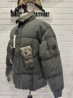 CP Company 204A Flatt Nylon down jacket in Green - Image 8